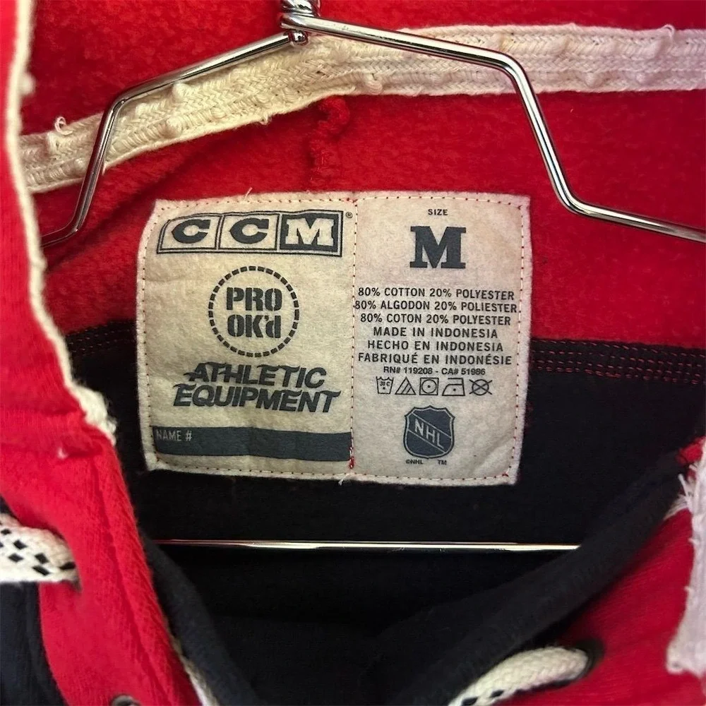 Vintage‎ CCM Chicago Blackhawks NHL Men's Pullover Hoodie Size M